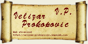Velizar Prokopović vizit kartica